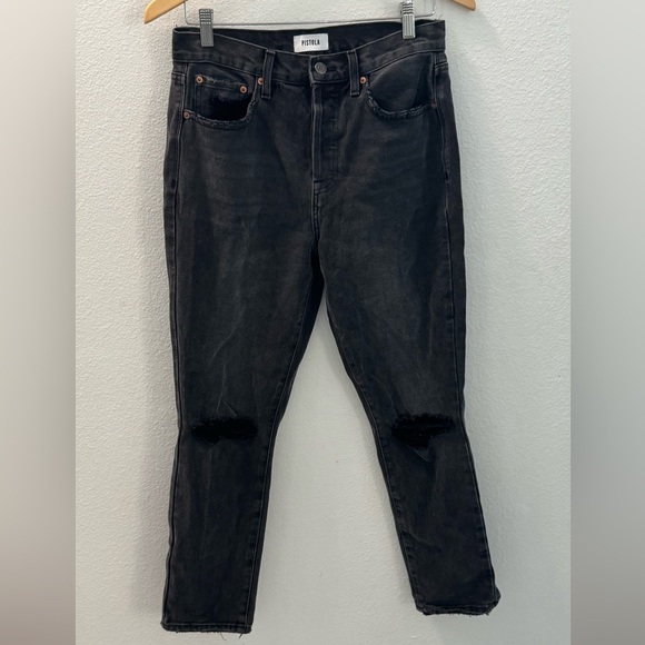 Pistola Black Distressed Jeans size 28 - Picture 1 of 5